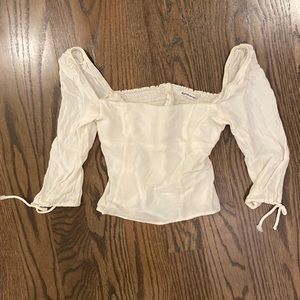 REFORMATION white square neck top